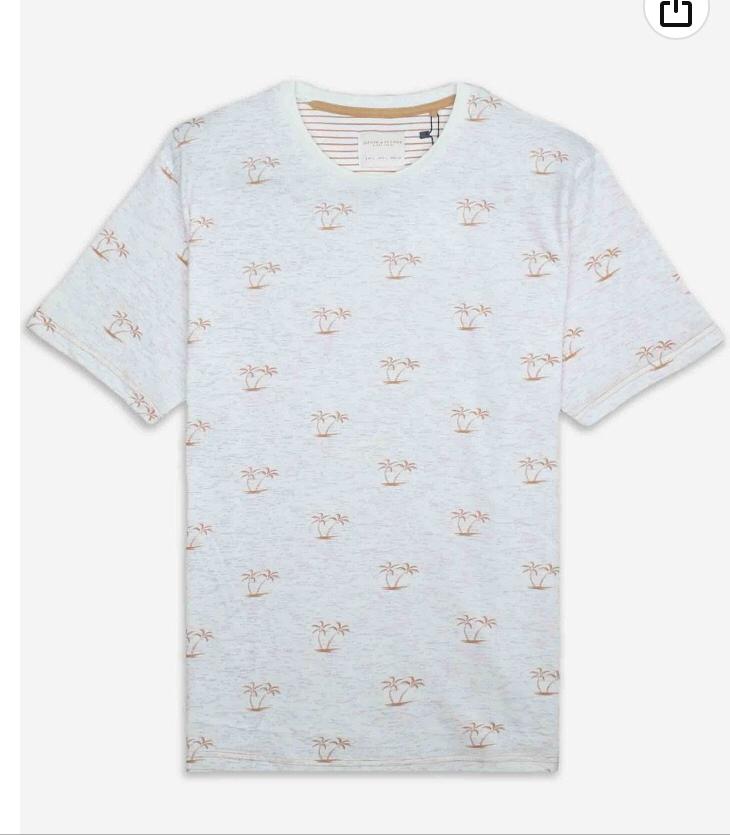 DENIM&FLOWER MEN'S T-SHIRT | CREAM