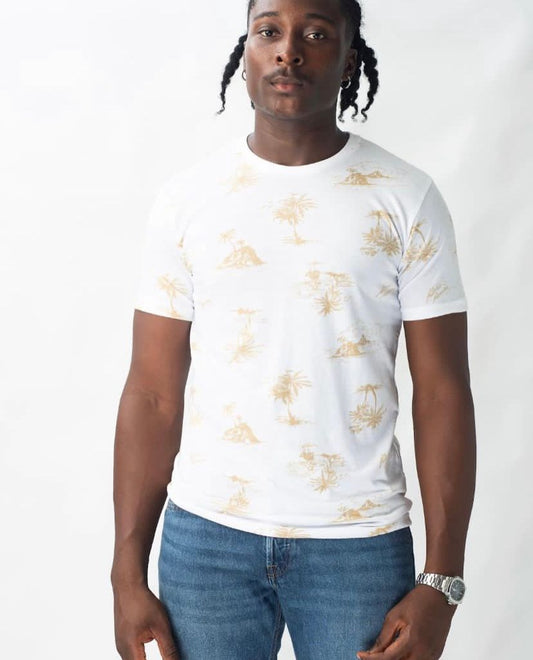 DENIM&FLOWER MEN'S T-SHIRT | WHITE