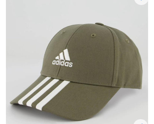 ADIDAS 3 STRIPES BASEBALL CAP IN OLIVE GREEN