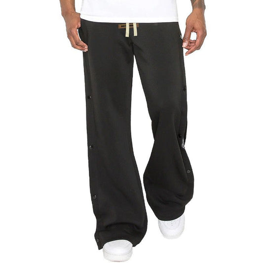 BOOHOOMAN LOOSE FIT SIDE CONTRAST SWEATPANT | BLACK