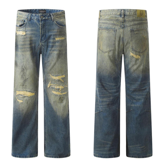 11KN DISTRESSED OVERSIZE JEANS | BLUE