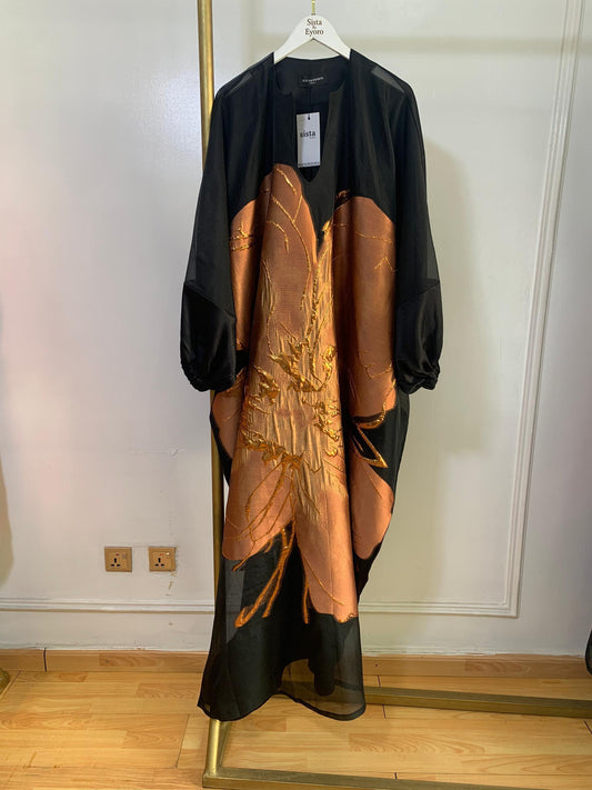 Exaggerated Flower Kaftan Maxi