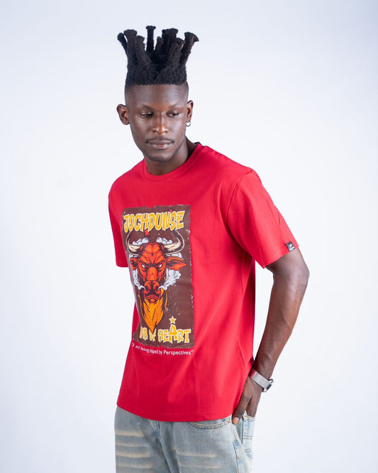 Jochdunse Work Of Heart Graphic Tee-Red