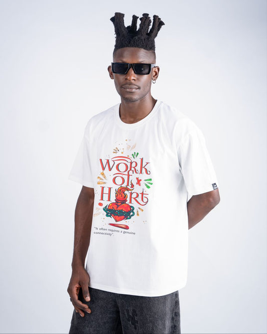 Jochdunse Work Of Heart Graphic Tee-White
