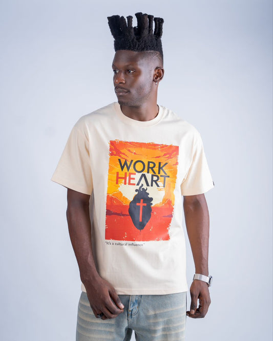 Jochdunse Work of Heart Graphic Tee - Cream