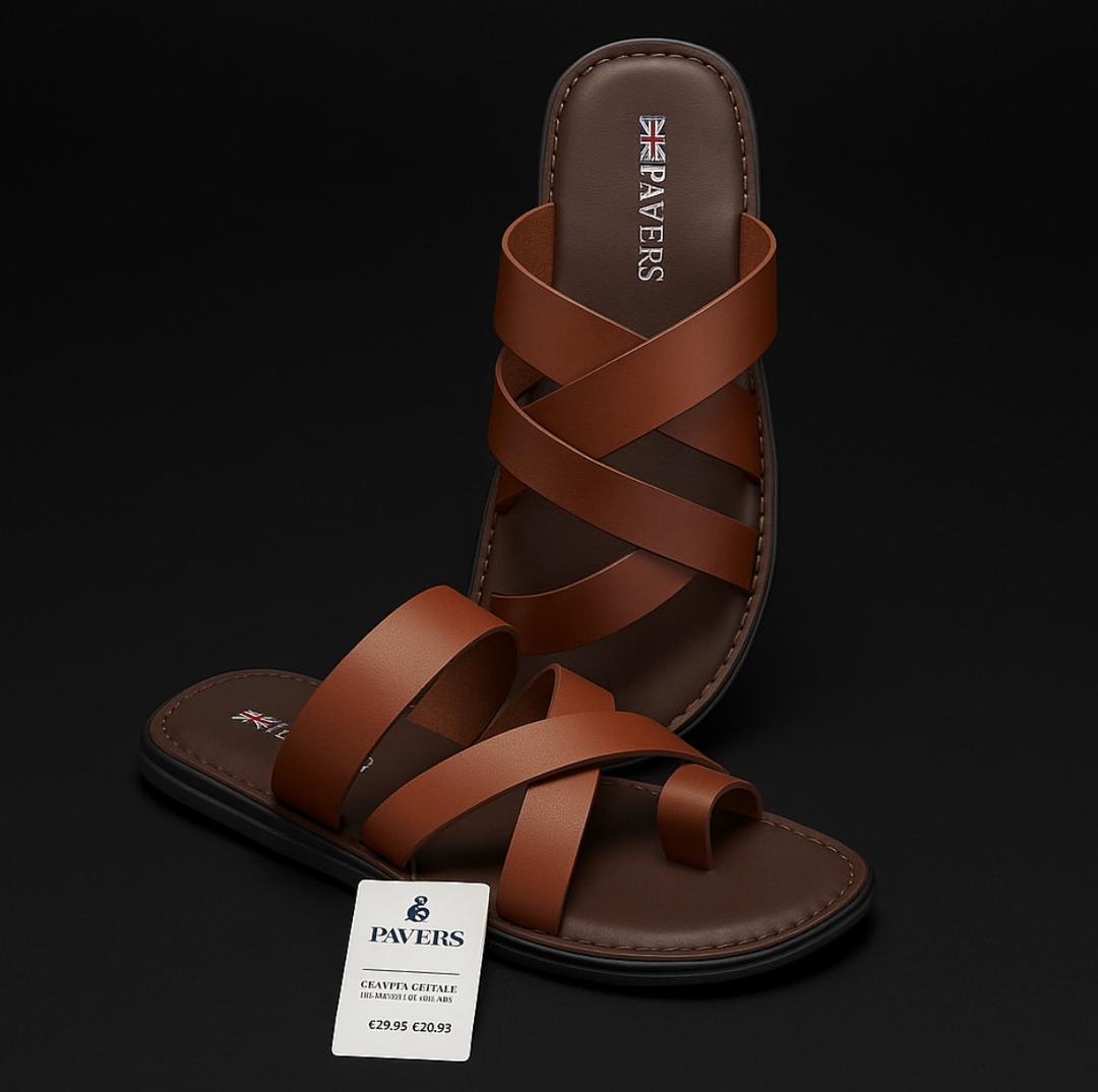 Pavers Strap Leather Slippers