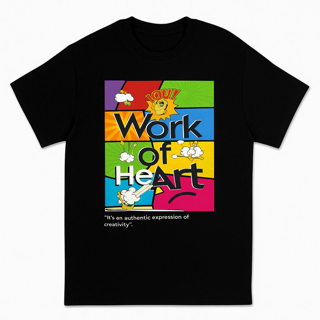 Jochdunse Work Of Heart Graphic Tee In Black