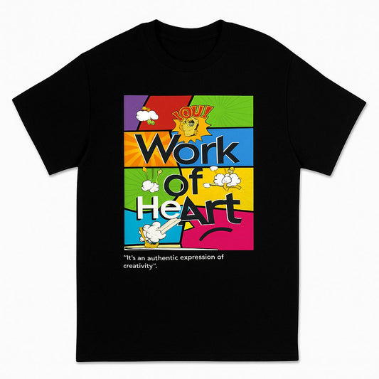 Jochdunse Work Of Heart Graphic Tee In Black