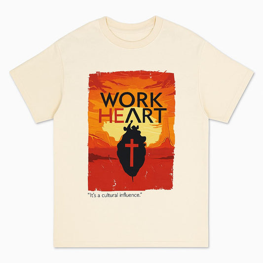 Jochdunse Work Of Heart Graphic Tee In Cream
