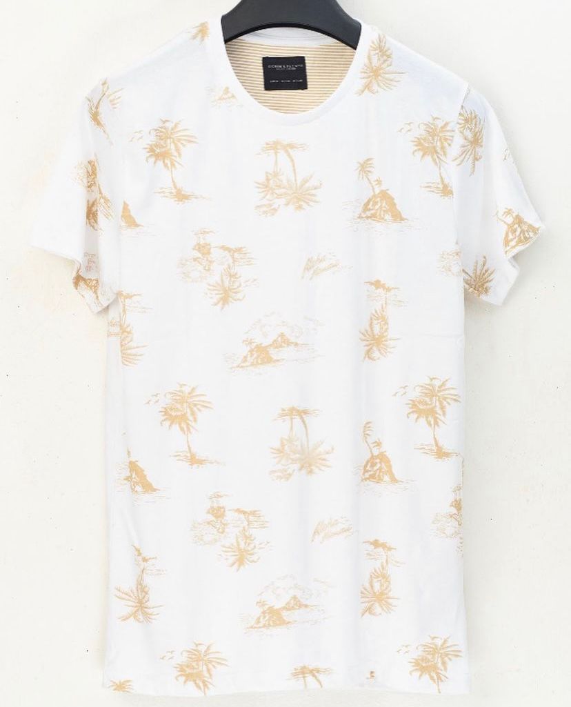 DENIM&FLOWER MEN'S T-SHIRT | WHITE