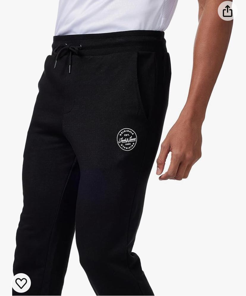 JACK & JONES JPSTGORON JJSHARK KID SWEAT JOGGER PANTS IN BLACK