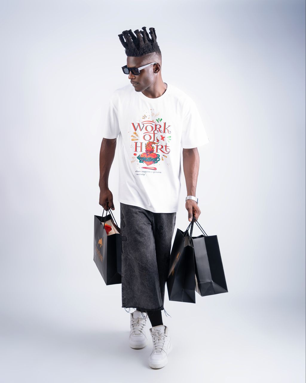 Jochdunse Work Of Heart Graphic Tee-White