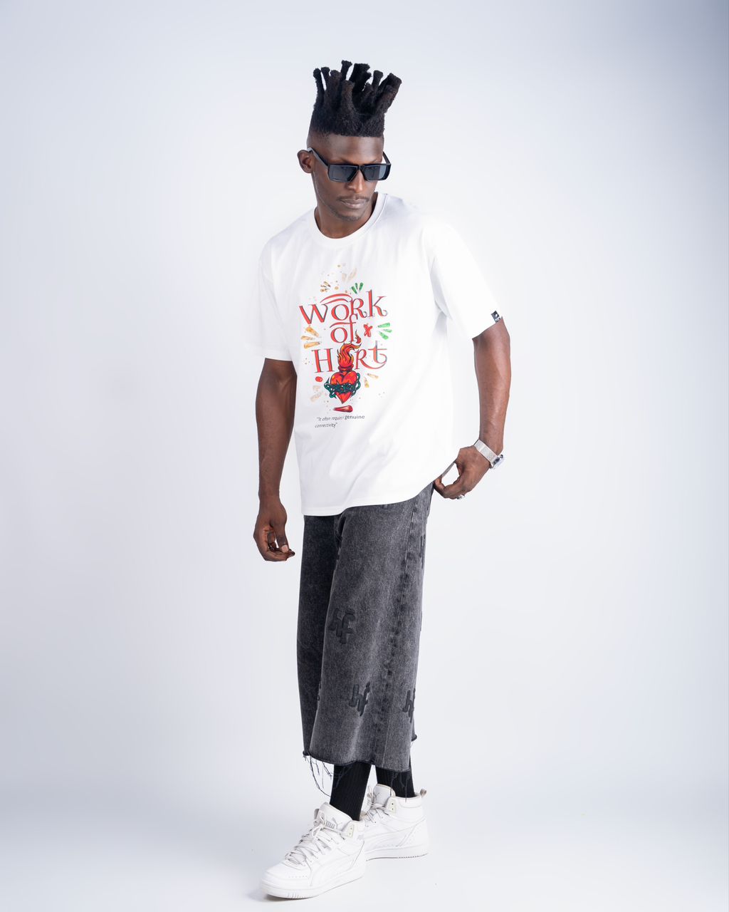 Jochdunse Work Of Heart Graphic Tee-White