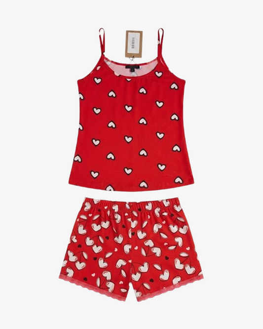 Women’s Comfortable Cotton Nightwear Crop Top & Short Set