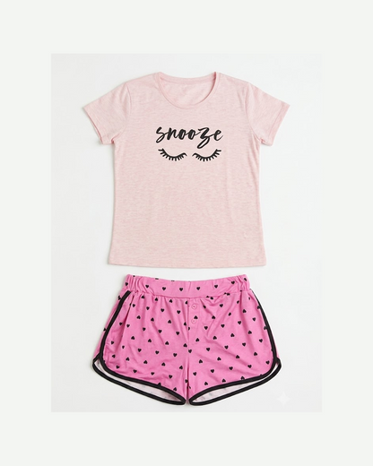 Women’s Comfortable Cotton Nightwear Top & Short Set