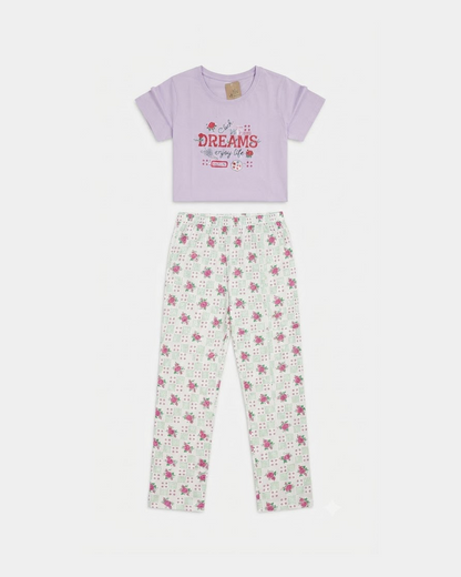 Women’s Pyjama Comfortable Cotton Nightwear Top & Pant Set