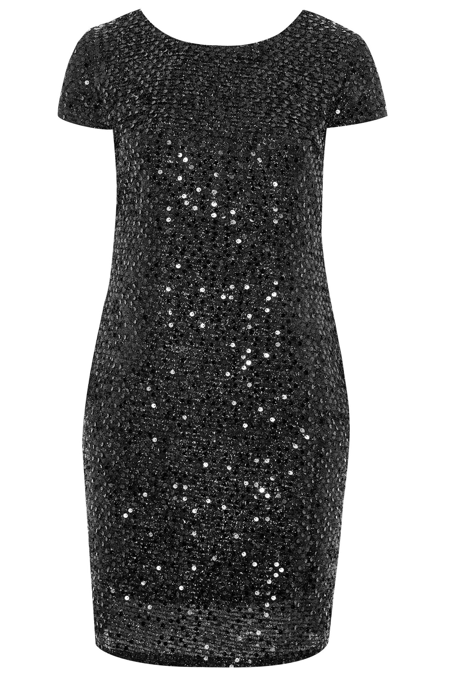 Tinselshift sparkling sequin dress in black_14