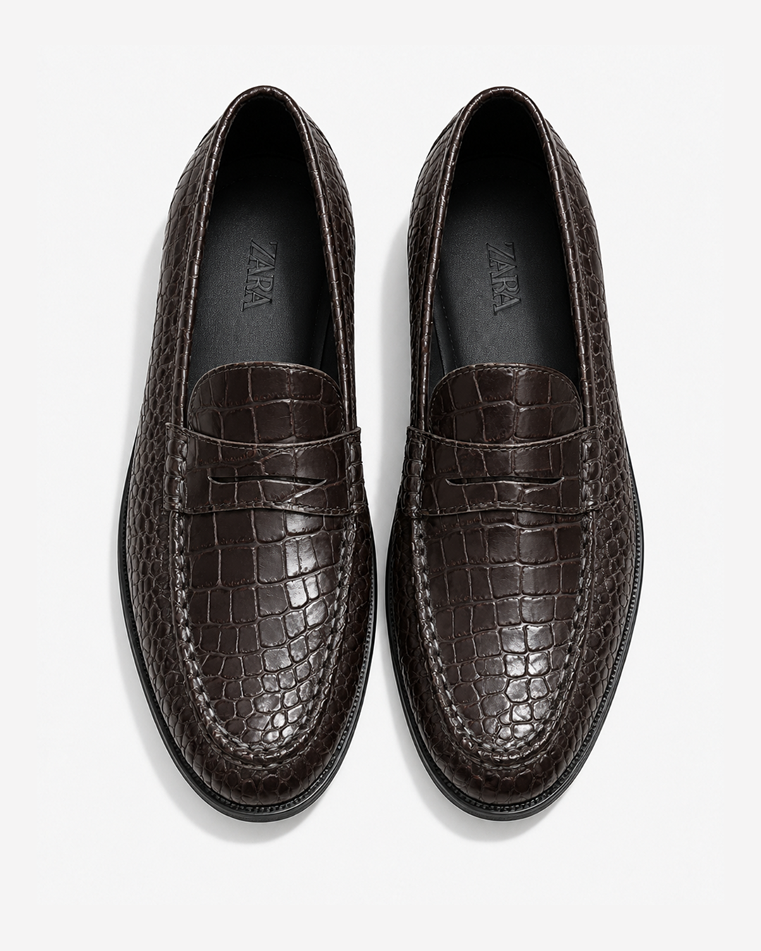 Zara Textured loafers Shoe