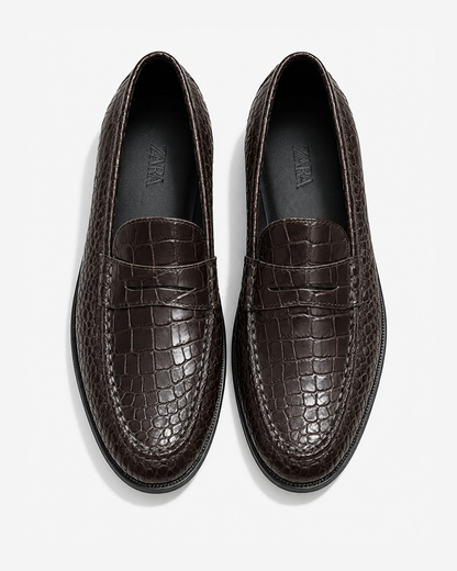 Zara Textured loafers Shoe