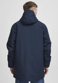 ! SOLID SDELAN FALL HOODIE JACKET|NAVY