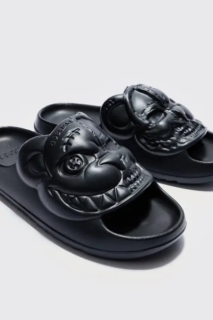 Boohooman Perforated Evil Teddy Slider
