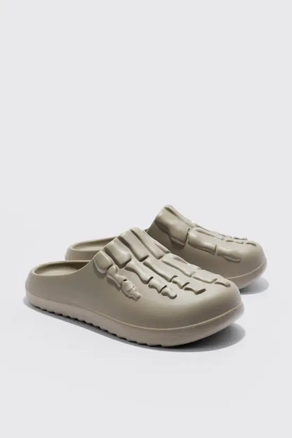 Boohooman Perforated Skeleton Moulded Mule