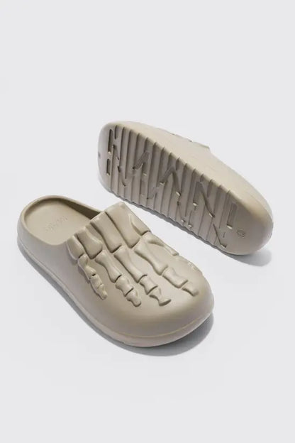 Boohooman Perforated Skeleton Moulded Mule