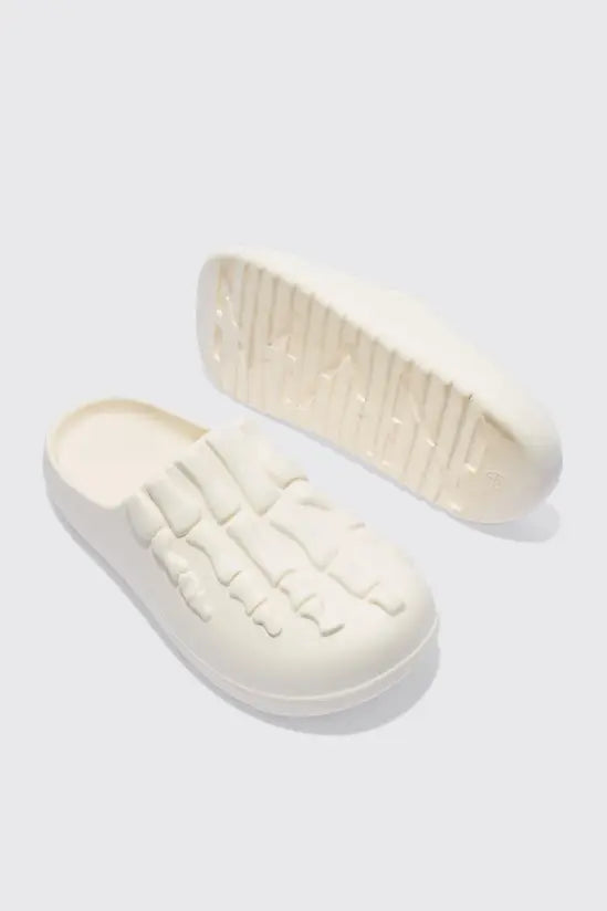 Boohooman Perforated Skeleton Moulded Mule