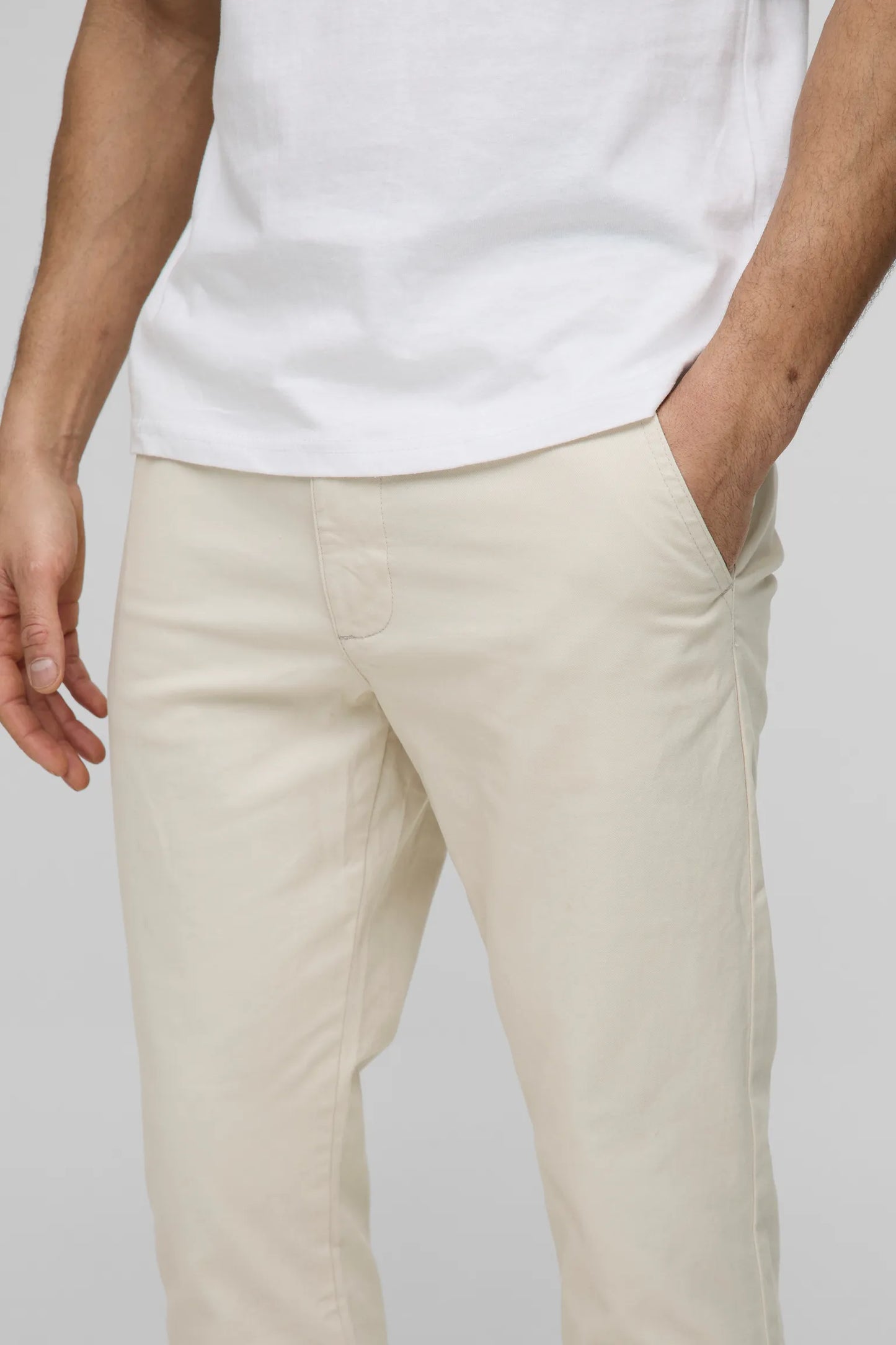 Boohooman Fixed Waist Strecth Skinny Chino