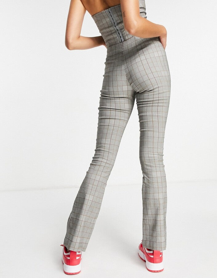 Collusion Bengaline Flares Check Pants