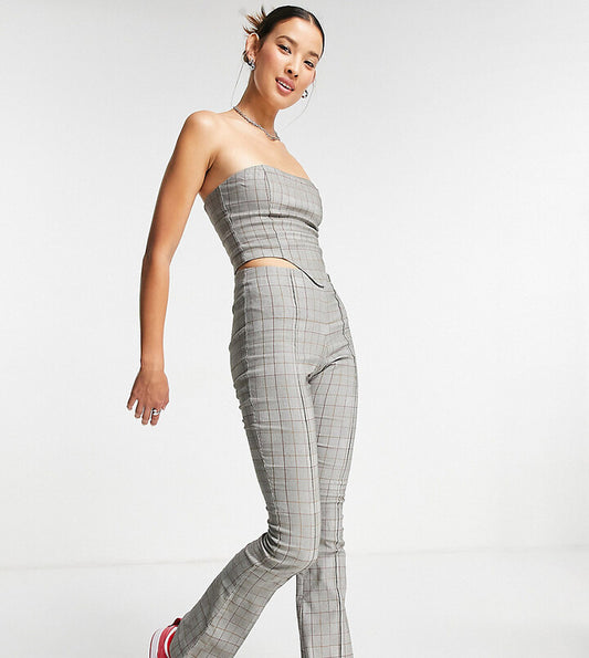 Collusion Bengaline Flares Check Pants