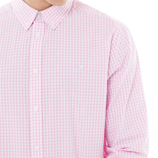 LYLE & SCOTT CLASSIC GINGHAM CHECKED LONG SLEEVED SHIRT IN PINK