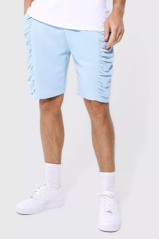 Boohooman Tall Relaxed Ruched Pintuck Jersey short