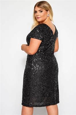 TINSELSHIFT SPARKLING SEQUIN DRESS IN BLACK_14