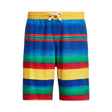 Nwt polo rallph lauren 8 inch striped spa terry short in multi