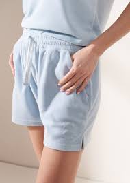 Nublik towelling terry shorts in Blue