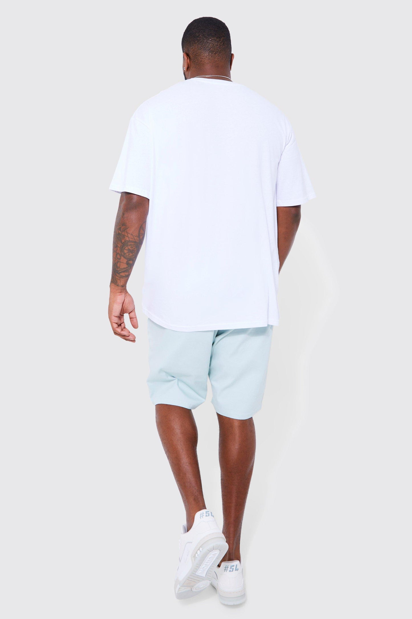 Boohooman Plus Fixed Waist Stretch Skinny Short