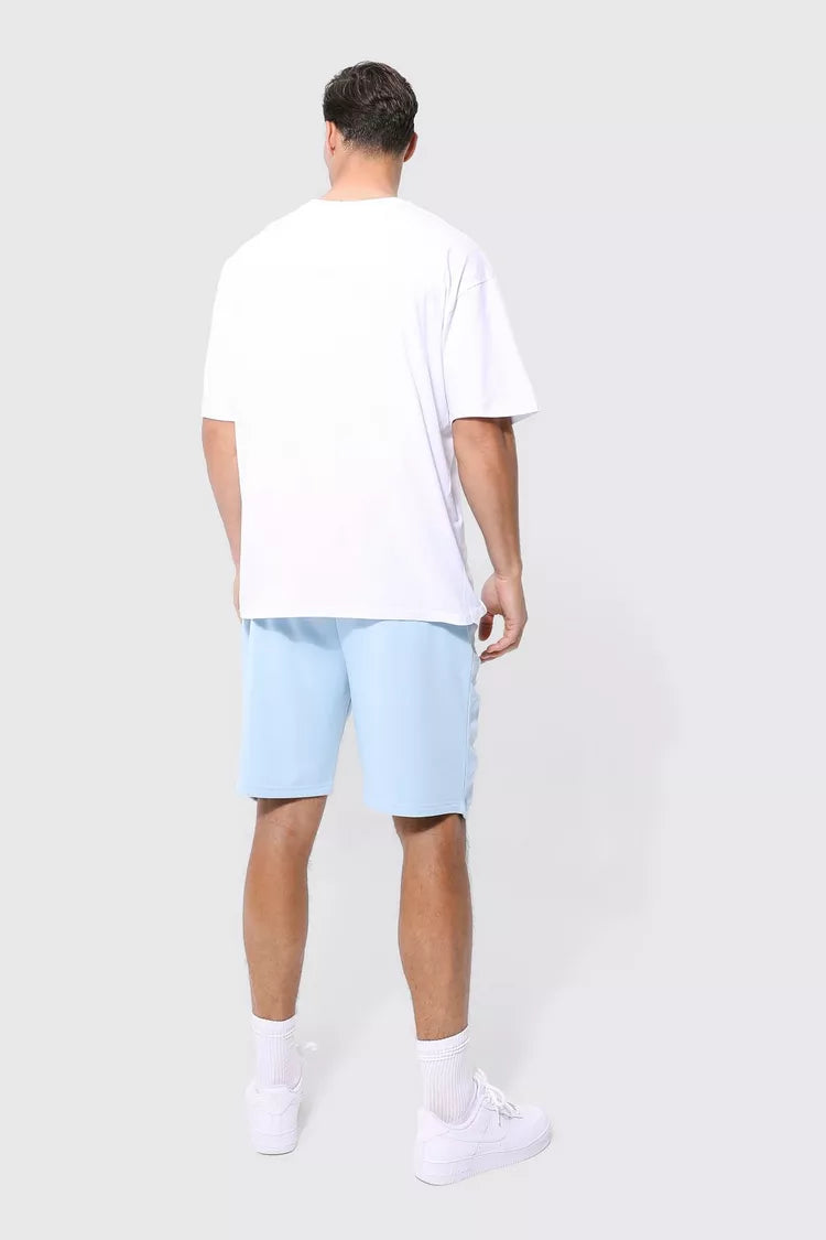 Boohooman Tall Relaxed Ruched Pintuck Jersey short