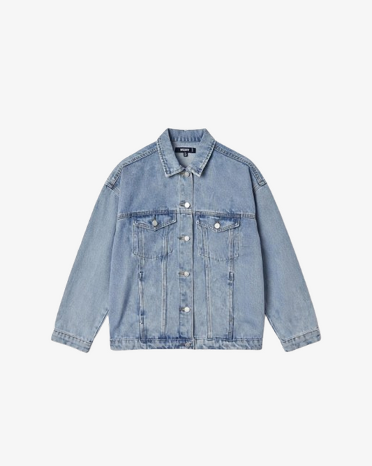Misguided Oversized Ash Denim Jacket
