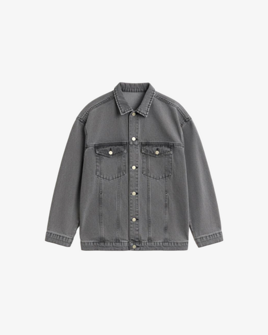 Misguided Oversized Ash Denim Jacket