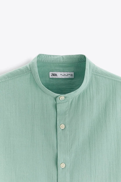 Zara Creased Effect Ss Shirt