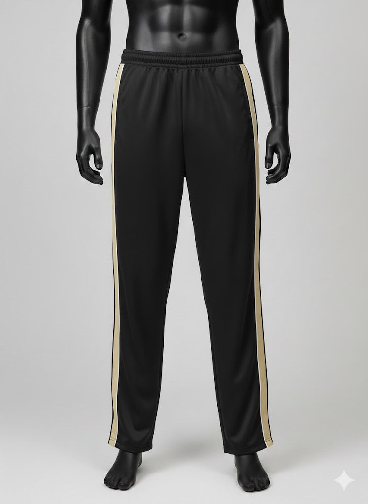 Boohooman Comfort waist sports stripe straight fit trouser