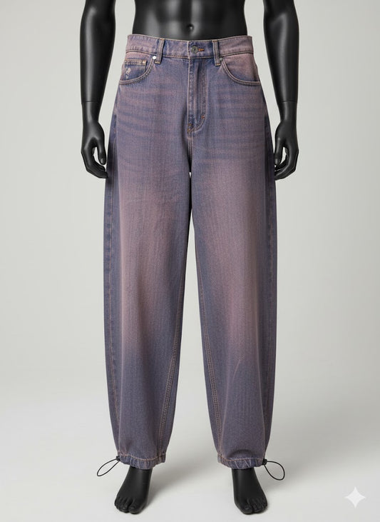 Boohooman Tinted Denim Parachute Jeans