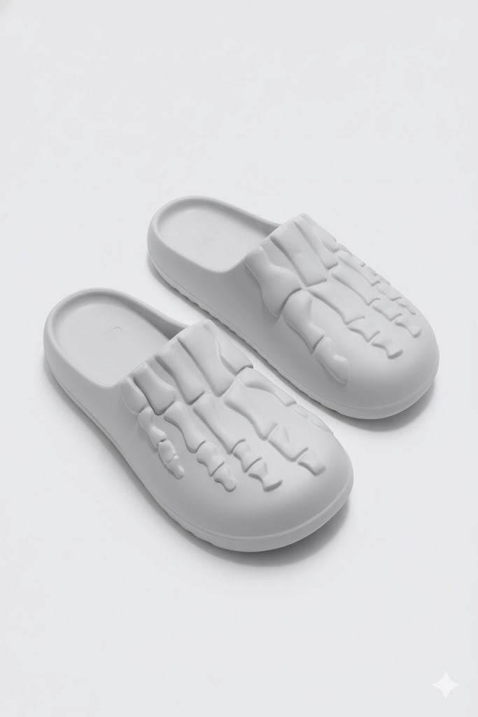 Boohooman Perforated Skeleton Moulded Mule