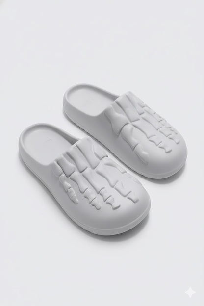 Boohooman Perforated Skeleton Moulded Mule